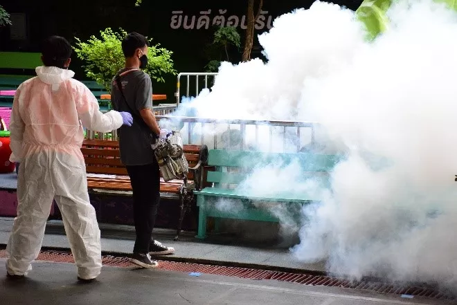 csr วัดลาดปลาเค้า พ่นฆ่าเชื้อ พ่นกำจัดยุง